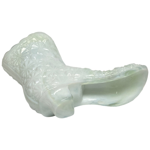 Daisy Button High Top Boot Shoe Boyd Glass 2000 Millennium White Swirl - Picture 9 of 16